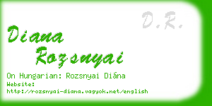 diana rozsnyai business card
