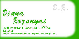 diana rozsnyai business card